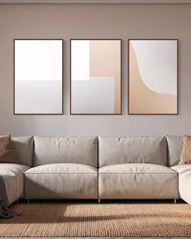 Trio de Quadros Serenidade em Formas - CO038