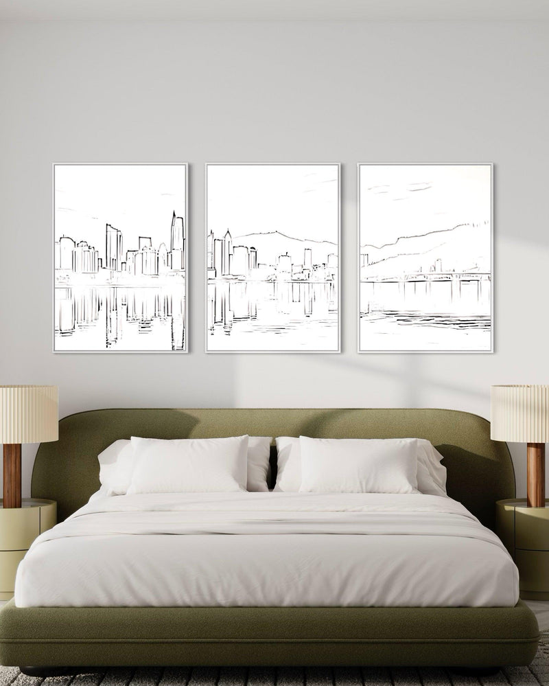 Trio de Quadro Cidade Branca - CO028