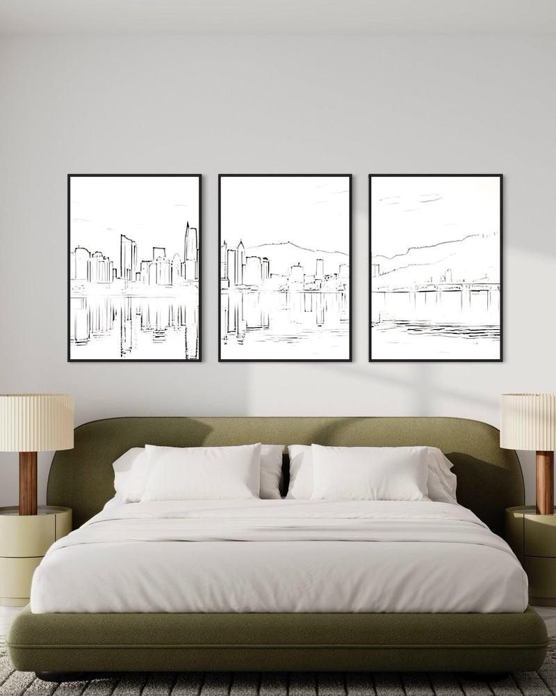 Trio de Quadro Cidade Branca - CO028