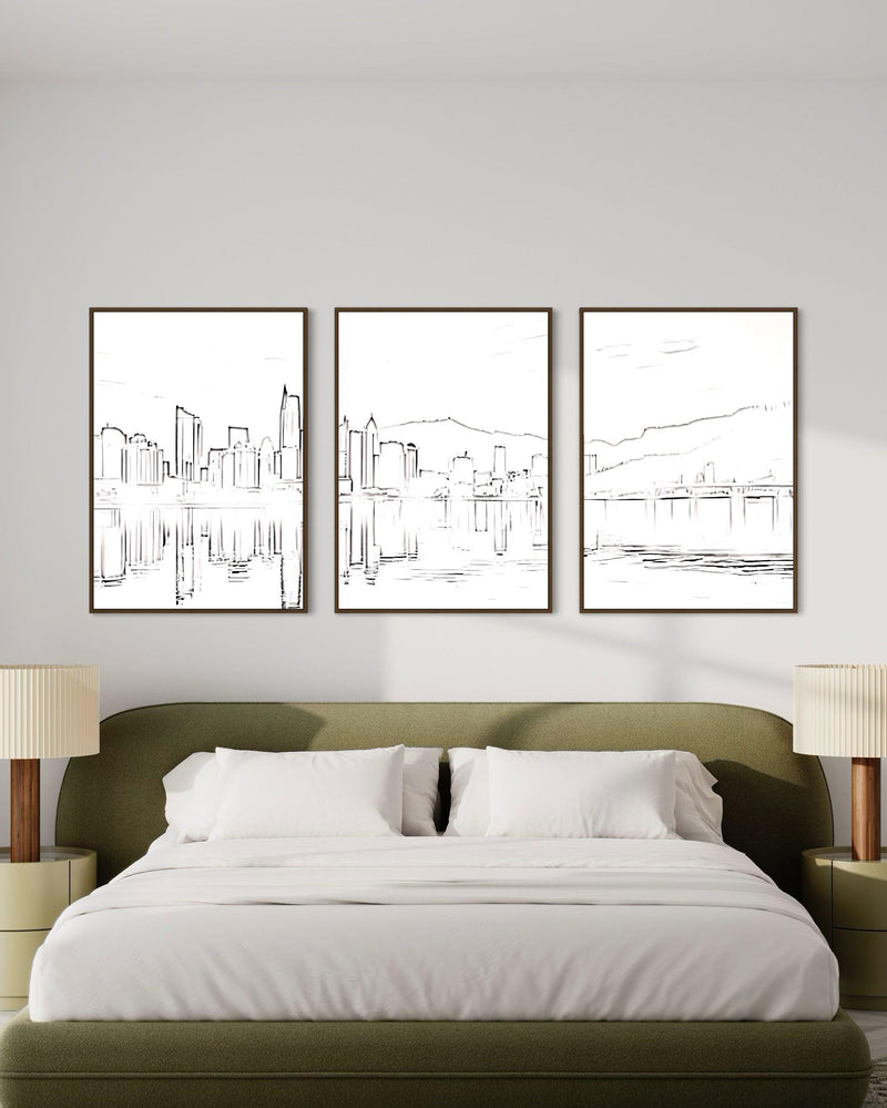 Trio de Quadro Cidade Branca - CO028