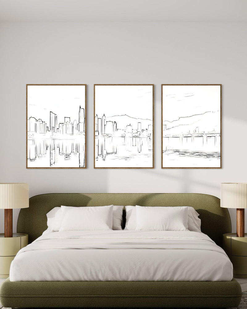 Trio de Quadro Cidade Branca - CO028
